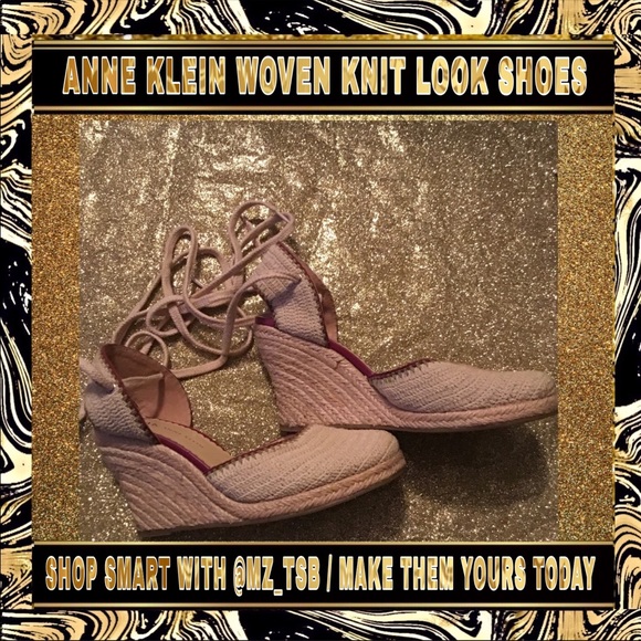 πβοΈπβοΈ ANNE KLEIN WOVEN KNIT LOOK SHOES βοΈβ¦ - Picture 1 of 8